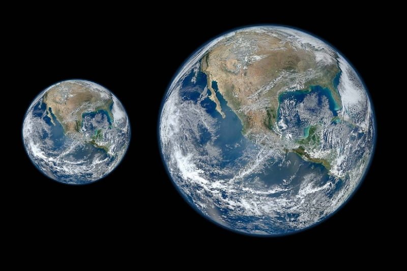 Big earth and small earth