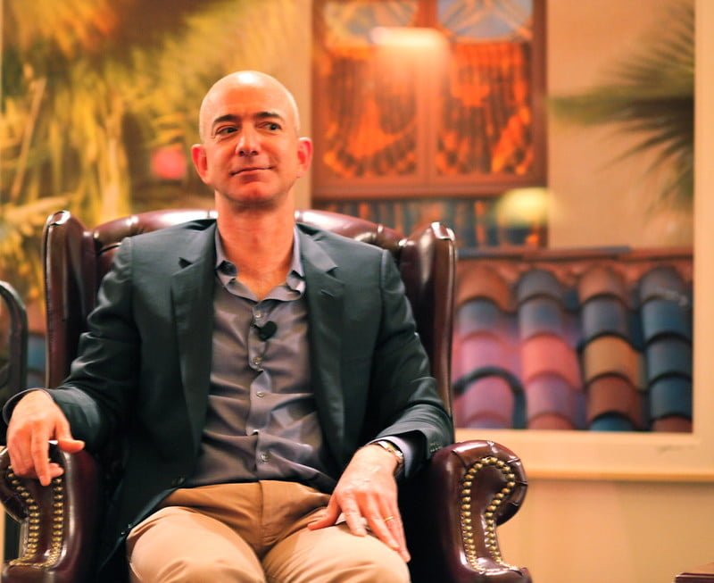 Jeff Bezos, famous for founding Amazon and his regret minimization framework.