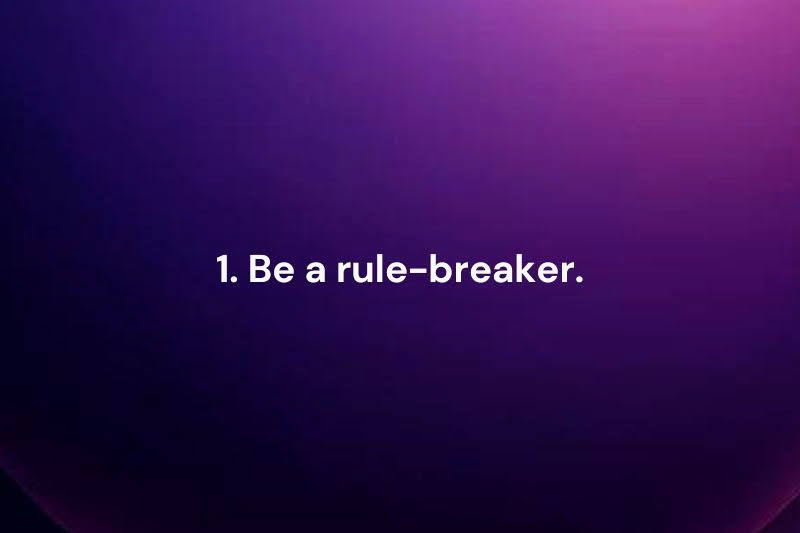Simple rules to live by cover image featuring rule number 1.