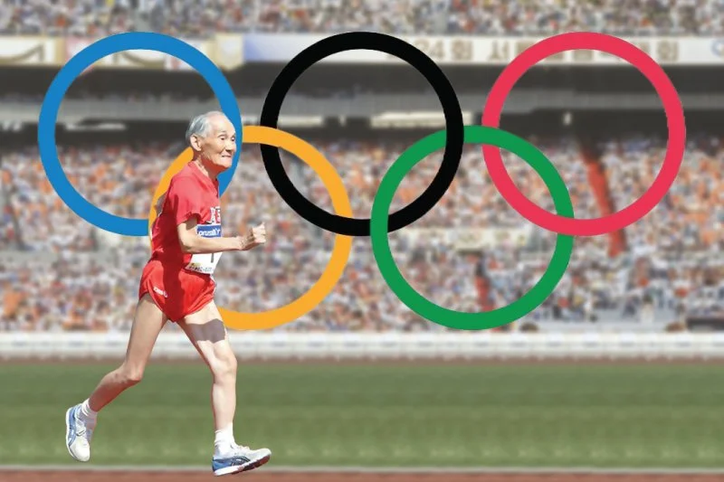 Long term fitness goal cover image of centenarian racing in the olympics